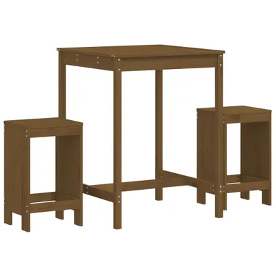 Produktbild von vidaXL 3-tlg. Gartenbar-Set Honigbraun Massivholz Kiefer