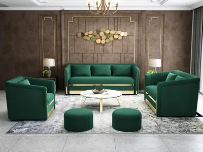 Produktbild von Sofagarnitur 3+2+1 Sitzer Ledersofa Couch Wohnlandschaft Garnitur Design Modern