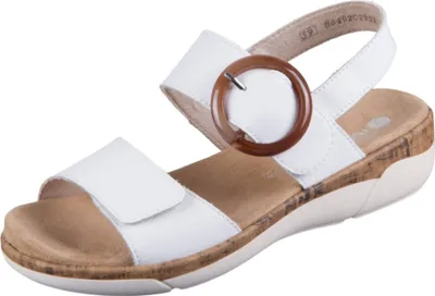 Produktbild von Remonte Damen Sandale schick und strapazierfähig mit Klettverschluss R6853, Größe:42 EU, Farbe:Weiß