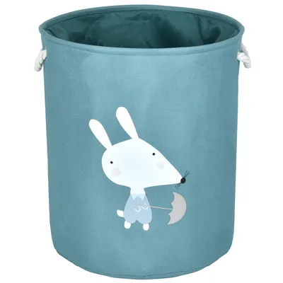 Produktbild von Celley Kinder Wäsche- & Spielzeugkorb Türkis mit Maus – 45 cm