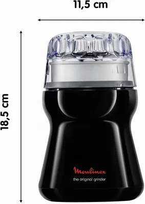 Produktbild von Moulinex AR1108, Mühle mit Schlagmesser, 50 g, Edelstahl, Schwarz, Transparent, 180 W, 800 g