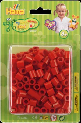 Produktbild von Hama Maxi-Bügelperlen, rot, 250 Stück