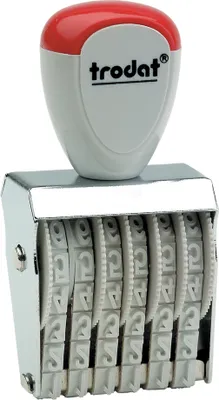 Produktbild von trodat Ziffernstempel 6-stellig Abdruckmaße: 5 x 27 mm
