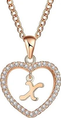 Produktbild von Elegante Goldene Halskette mit Buchstabe X für Damen KP5207