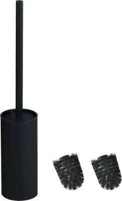 Produktbild von Stehende Toilettenbürste - Edelstahl - Schwarz - 1 Stück