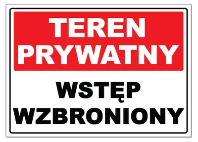 Obrázek produktu pro Tablica Teren Prywatny Wstęp Wzbroniony