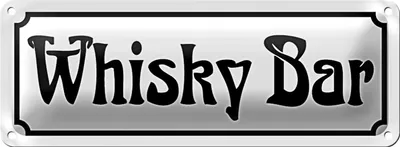 Produktbild von Blechschild Whisky Bar 27x10cm Wand Bar Schnaps Man Cave Dekoration