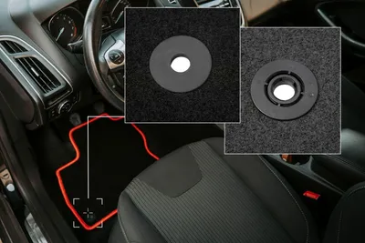Immagine prodotto di Tappetini in velluto Nero/Rosso per Volkswagen e-Up! 2019- Set 4 pezzi