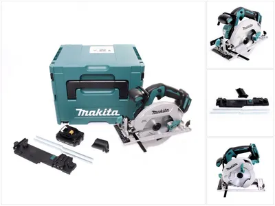 Produktbild von Makita DHS 680 Y1J Akku Handkreissäge 18 V 165 mm Brushless + 1x Akku 1,5 Ah + Adapter + Makpac - ohne Ladegerät