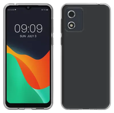Produktbild von kwmobile Hülle kompatibel mit Motorola Moto E13 - Silikon Handyhülle transparent - Handy Case in Transparent