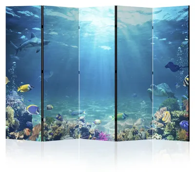 Produktbild von LUMASOUL Paravent einseitiger, Paravent Raumteiler Innen, Tieren Motiv, 225x172 cm