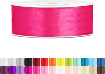 Produktbild von Satinband 25mm Pink - 25 Meter Rolle Geschenk- & Schleifenband