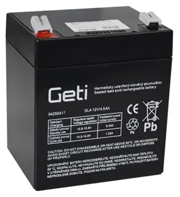 Obrázek produktu pro Baterie olověná 12V 4.5Ah GETI