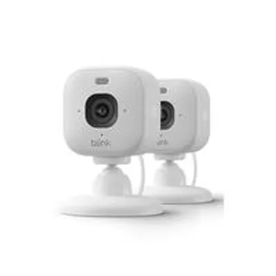 Produktbild von Blink Mini 2K+ 2er Pack, IP-Sicherheitskamera, Drinnen, Kabellos, Tisch/Bank, Weiß, Cube