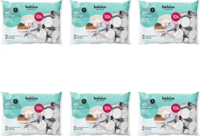 Image de Bolsius Professional - Maxi - Bougies chauffe-plat - 40 pièces par paquet - Sac - Pack économique - 240 pièces - 6 paquets