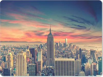 Produktbild von MuchoWow® Mauspad Mousepad New York - Manhattan - Empire State Building 23x19 cm - Mousepads - Maus Mat - Pad - Mausunterlage - Schreibtischunterlage - Mauspad