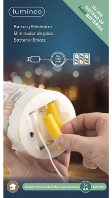 Produktbild von Batterie Adapter / Ersatz 3x AA Batterien mit 3m Kabel & Netzanschluss