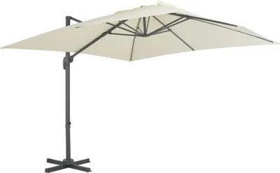Produktbild von HOMMIE© Perfekt & UV-beständig ,Ampelschirm mit Aluminium-Mast 300 x 300 cm Sandfarben