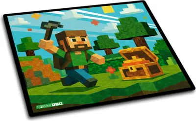 Produktbild von ITENGA Mauspad Blockgame PIXEL 22 x 18 cm Kunststoff rutschfest