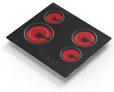 Keramik-Kochfeld 4 Zonen 6300 W Touch Timer