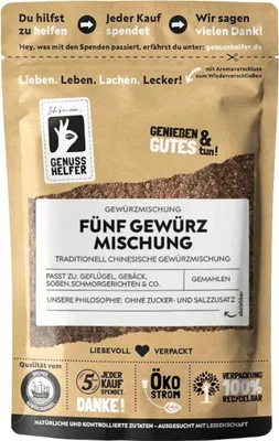 Produktbild von Fünf Gewürz Pulver, gemahlen, China Gewürzmischung, für Gerichte der asiatischen Küche, 50g
