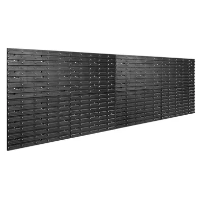Produktbild von Lagersystem Wandregal 2304 x 780 mm Stapelboxen Schüttenregal Sichtlagerkästen Extra Starke Wandplatten Regal Erweiterbar Werkstattregal Lagerregal Werkstattwandregal Steckregal