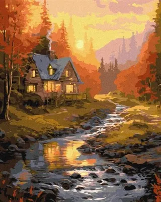 Produktbild von Malen nach Zahlen – Sonniges Tal 40 x 50 cm – Ideyka