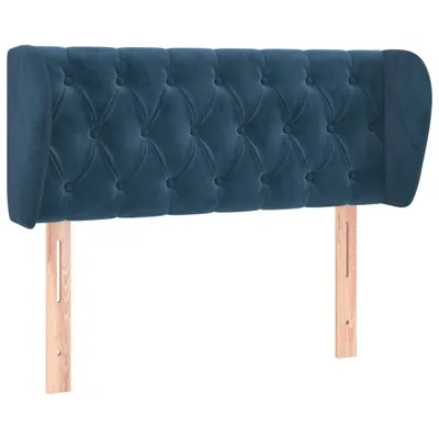 Produktbild von Kopfteil mit Ohren Dunkelblau 103x23x78/88 cm Samt
