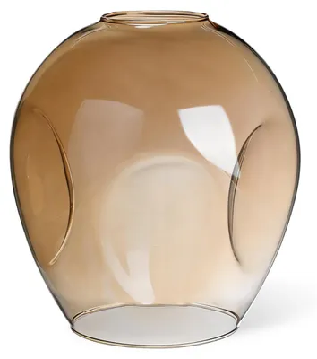 Glas-Lampenkap, kugelförmig, 16x15 cm, Lichtbraun