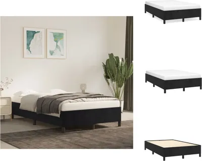 Produktbild von vidaXL Bettgestell Schwarz 120x200 cm Samt -  Betten & Bettgestelle