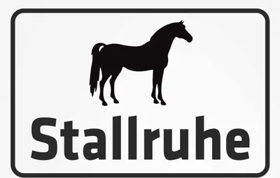 Produktbild von INDIGOS UG - Aluverbundplatte Schilder 3mm - Sicherheit - Hofschild Stallruhe - Pferde - 200x150 mm