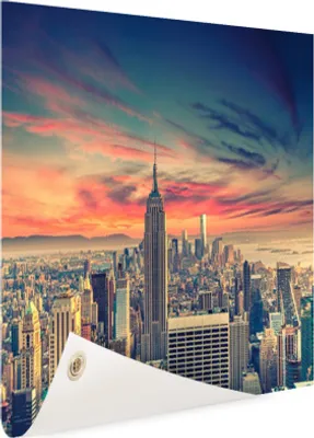 Produktbild von Gartenposter - 120x80 cm - Manhattan mit Spezialluft  - Modernes Wandbilder - Amerikanische Städte