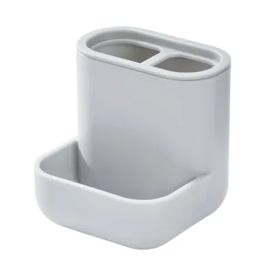 Image de Organisateur de salle de bain, 3 compartiments, plastique, gris - iDesign | Cadeau