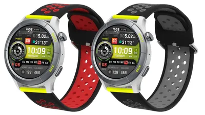 Produktbild von kwmobile 2x Uhrenarmband für Huami Amazfit Cheetah A2294 / Zepp E Armband - Fitnesstracker Band Set aus TPU Silikon - Ersatzarmband Smartwatch -