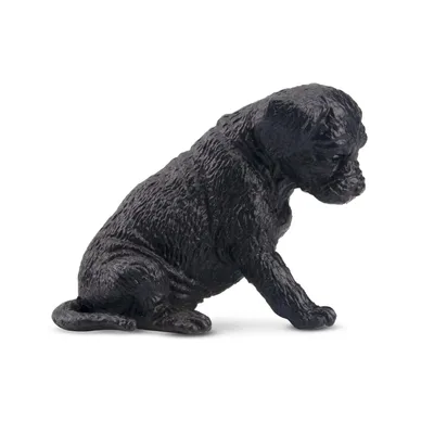 Produktbild von Toymany ML00143 Schwarze Doggenwelpe sitzend 3,5 cm Haustiere