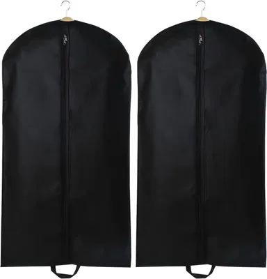 Image de Housse à vêtements, housse pour costume (2 pièces), housses anti-poussière, sac de transport haut de gamme pour costumes, housse respirante pour vestes et robes (60 x 100 cm)