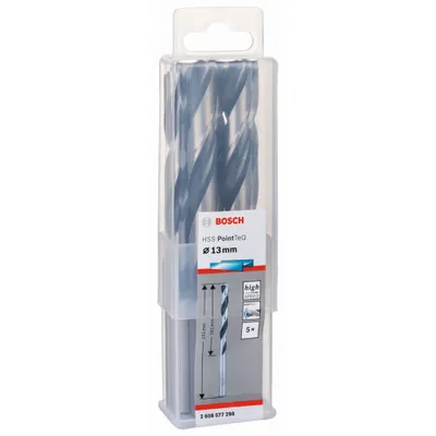 Image de Forets hélicoïdaux à métaux HSS PointTeQ, DIN 338, 13,0 mm, paquet de 5