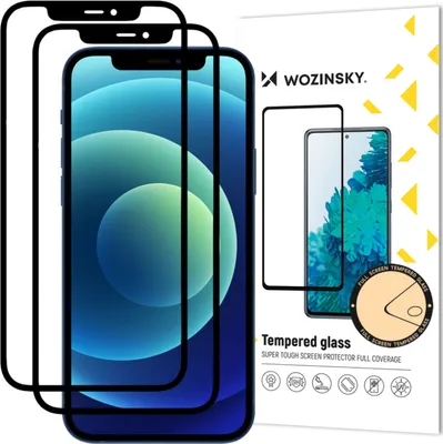Obrázek produktu pro 2x Wozinsky ochranné tvrzené sklo pro Apple iPhone 12/iPhone 12 Pro - Černá KP9899