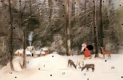 Produktbild von Nostalgischer Adventskalender A4 Weihnachtsmann Weihnachtszeit