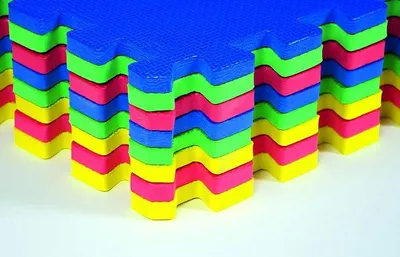 Imagen del producto de Juego De 8 Alfombrillas De Colores, Alta Calidad