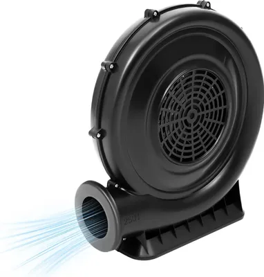 Image de Souffleur d'air - Pompe pour structures gonflables - 220 V - 250 W - 420 m³/h - Haute pression - Souffleur radial - Usage professionnel - Noir