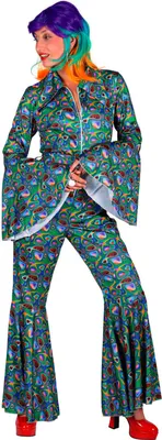 Produktbild von 70er Jahre Anzug "Psychedelic" für Damen | Disco Retro Party Kostüm Variante: S