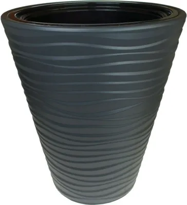 Obrázek produktu pro Květináč Květináč včetně vložky , antracit , V= 44cm, Sahara