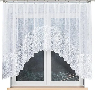 Zdjęcie produktu dla MARKIZETA KINGA Firanka wykończona żakardem, szerokość 300 x wysokość 140 cm, kolor 001 biały 023391/FBL/001/300140/1