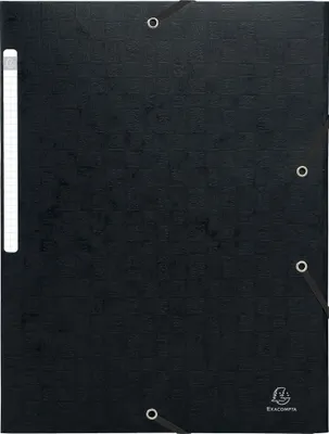 Image de Exacompta 50x Chemises à élastiques carte lustrée 3 rabats monobloc Noir 55751E