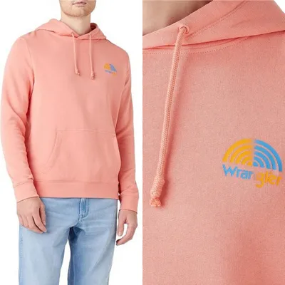 Produktbild von WRANGLER Herren, Sweatshirt RAINBOW HOODIE, XXL, Orange, kapuzenpullover, , hoodie
