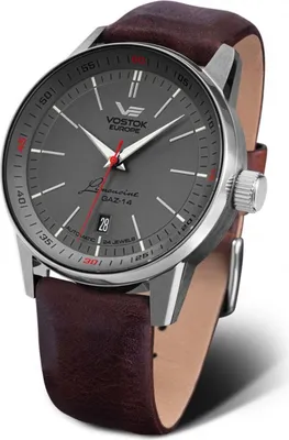 Produktbild von Vostok Europe - GAZ 14 - Automatik Herrenuhr Limousine mit braunem Lederarmband NH35-560A605