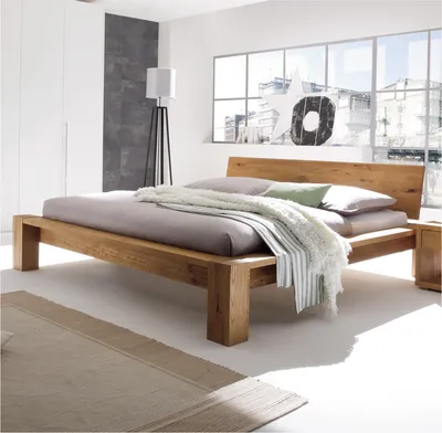 Produktbild von HASENA Oak Wild Massivholzbett Cortina Wildeiche natur Cobo 25 160x200