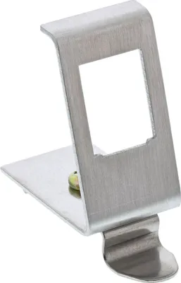 Produktbild von InLine Keystone SNAP-In Metall-Modulhalter, 1-fach für Hutschiene, Silber, 24 mm, 55 mm, 60 mm, 24 g, 25 mm