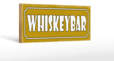 Produktbild von Holzschild Hinweis 27x10cm Whiskeybar